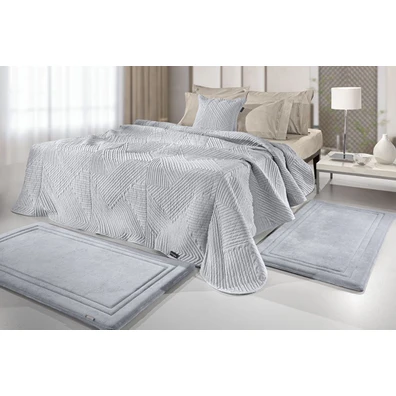 Σετ 3τμχ Χαλί Softy Silver guy Laroche  100% Pol. 