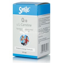 Smile Q10 & L-Carnitine - Ενέργεια / Αδυνάτισμα / Καρδιά, 30caps
