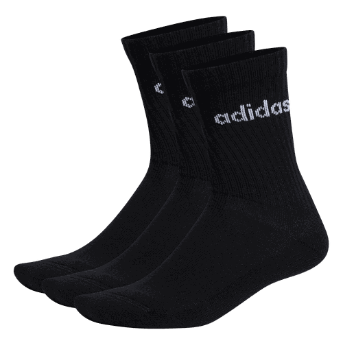 adidas linear crew socks cushioned socks 3 pair pa