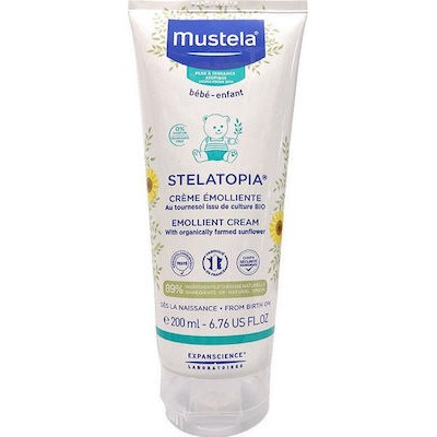 MUSTELA Bebe Stelatopia Emollient Cream Βρεφική Ενυδατική Κρέμα Για Το Ατοπικό Δέρμα 200ml