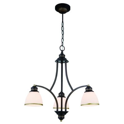 Pendant Light 3/L Clair E27 3X60W Brown/White