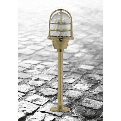 Brass Column Light Νο45 E27 Ip64 60W Natural Brass