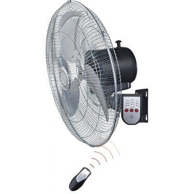 Wall Fan With Remote Control And Metallic Blade 80