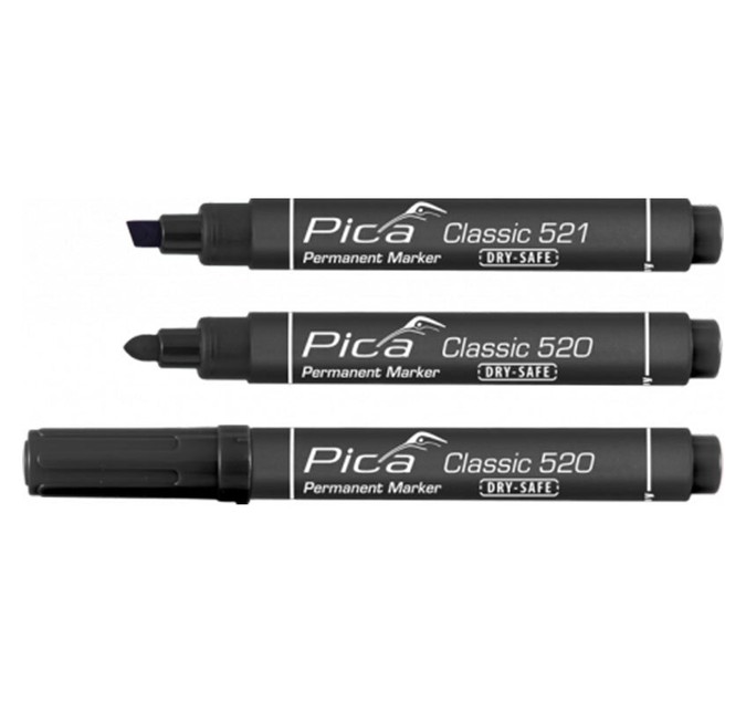 Permanent Marker Pica 990/46 - Multi-Use Refillable Black Marker