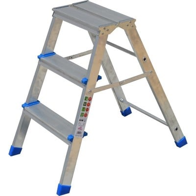 Aluminium Stepladder 2+1 Stairs 0,65Μ