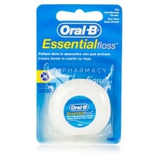 Oral-B Essential Floss Waxed - ΚΗΡΩΜΕΝΟ Οδοντικό Νήμα, 50m 