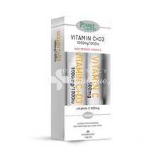 Power Health Σετ Vitamin C+D3 1000mg/1000iu, 20 eff. tabs & Vitamin C 500mg, 20 eff. tabs
