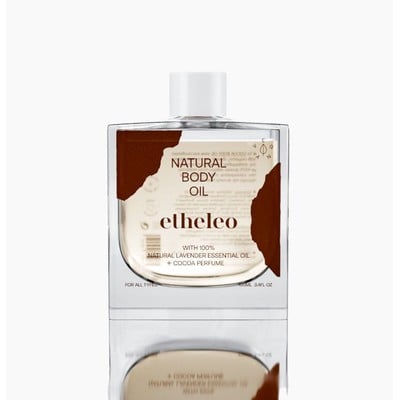 ETHELEO Body Oil Shimmer Ξηρό Λάδι Σώματος Με Άρωμα Σοκολάτας 100ml