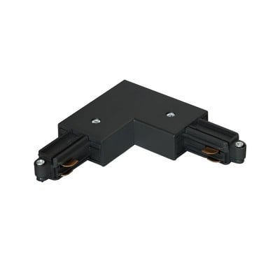 Angular Single Phase Rail Connector Left Black