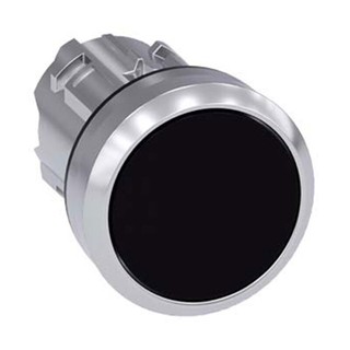 Button Metallic Black 22mm 3SU1050-0AB40-0AA0