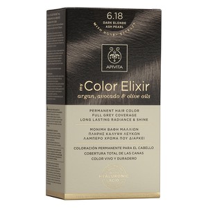 APIVITA Βαφή μαλλιών color elixir N6.18 ξανθό σκού