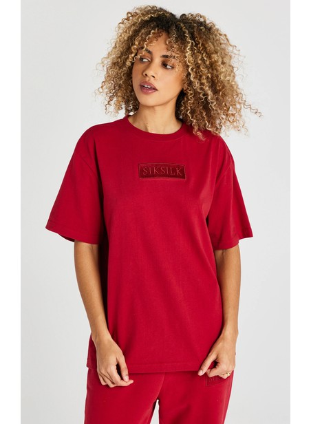 Siksilk red oversized t-shirt ss-22087