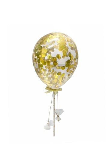 Μπαλόνι χρυσό με confetti (χωρίς κουφέτα)