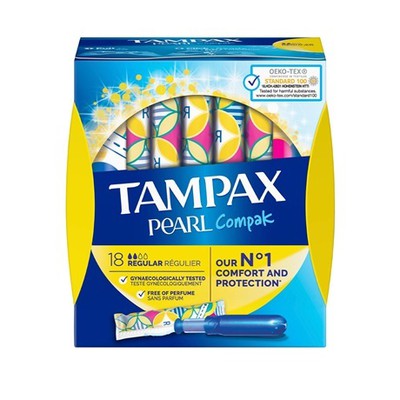 Tampax  Pearl Compak Regular Ταμπόν Με Απλικατέρ, 