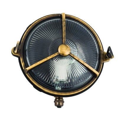 BRASS WALL LIGHT ROUND ACID Φ21cm Ε27 IP64