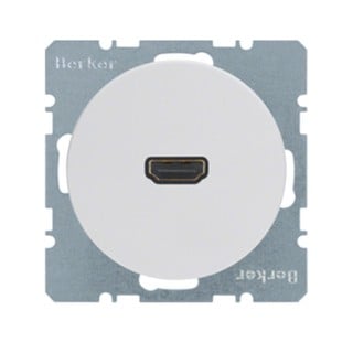 Berker R.1/R.3 Πρίζα HDMI με Γωνία Σύνδεσης 90° Λε