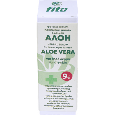 FITO+ Herbal Serum for Face Eyes & Neck Aloe Vera Φυτικός Ορός Για Πρόσωπο, Μάτια & Λαιμό Με Αλόη 30ml.