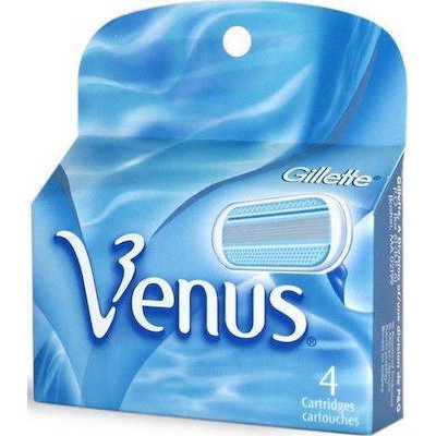 GILLETTE Venus Smooth Ανταλλακτικές Κεφαλές Με 3 Λεπίδες & Λιπαντική Ταινία 4 Τεμάχια