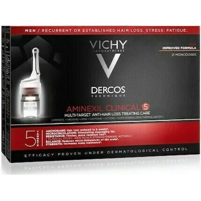 VICHY Dercos Aminexil Clinical 5 for Men 21 Monodoses 21x6ml