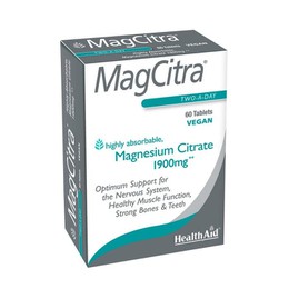 Health Aid MagCitra - Magnesium Citrate 1900mg, 60 tabs