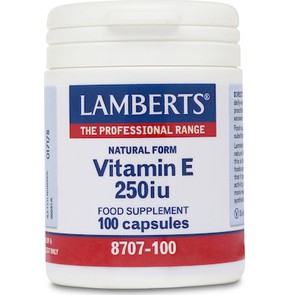 Lamberts Vitamin E 250IU, 100 Κάψουλες