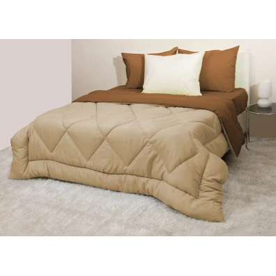 Πάπλωμα Δίχρωμο Υπέρδιπλο 220x240 Microfiber Μπεζ/