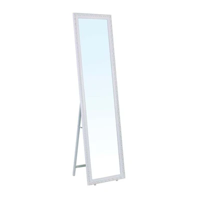 Mirror Καθρέπτης Δαπέδου Τοίχου Ξύλινος Antique Wh