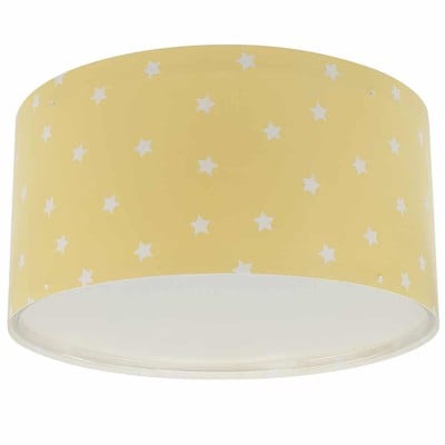 Kid'S Yellow Ceiling Light Starlight 2Xe27 15W