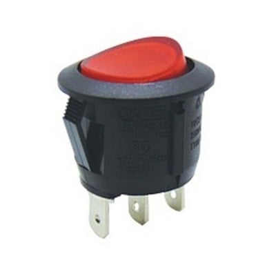 Διακόπτης Rocker Φ23 3P Με Λυχνία On-Off 10A/250V 