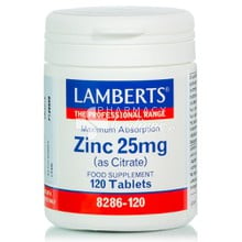 Lamberts ZINC 25mg (Citrate) - Ανοσοποιητικό, 120tabs