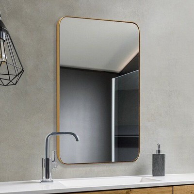Καθρέπτης τοίχου μπάνιου 60x80 με στρογγυλεμένες γ