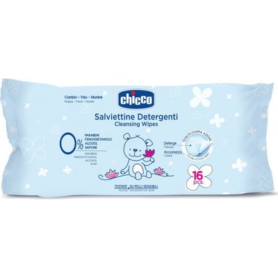 Chicco Cleansing Wipes Απαλά Μωρομάντηλα 16τμχ. 91