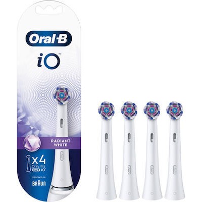 ORAL B iO Ανταλλακτικές Κεφαλές Για Ηλεκτρική iO Radiant White 4 Τεμάχια