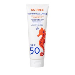 Korres Kids Sensitive Sunscreen SPF50 Coconut & Almond Παιδικό Αντηλιακό Γαλάκτωμα για Πρόσωπο & Σώμα 250ml