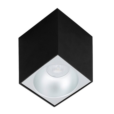 Roof Spotlight 9,7X9,7cm Black With White Gu10 35W