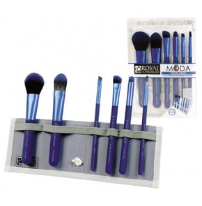 Royal Brush Moda Total Face Blue Flip Kit, 7pcs