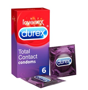 Durex Προφυλακτικά Total Contact, 6τμχ