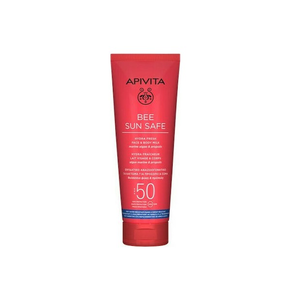 Apivita Bee Sun Safe Hydra Fresh Face & Body Milk Ενυδατικό Αντηλιακό Γαλάκτωμα για Πρόσωπο & Σώμα SPF50, 200m