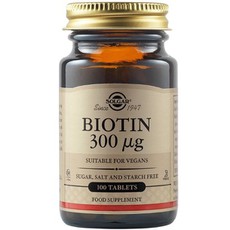 Solgar Biotin Συμπλήρωμα Διατροφής 300µg 100tabs. 