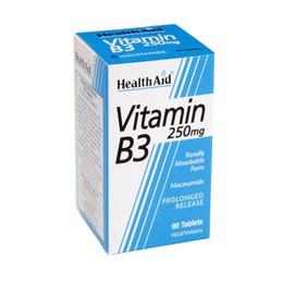 Health Aid Vitamin B3 (Niacin) 250mg, 90tabs