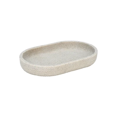 Estia Δισκος Μπανιου Jute Ρητινης Μπεζ 20x12.5x2.5