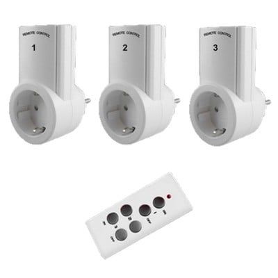 Remote Controlled Socket 2300W 10A Bhc-9938G-3 Tri