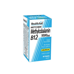 Health Aid B12 Metcobin Methylcobalamin 1000μg Συμπλήρωμα Διατροφής 60 Ταμπλέτες