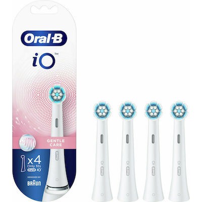 ORAL-B Ανταλλακτικές Κεφαλές Για Ηλεκτρικές Οδοντόβουρτσες Σε Λευκό Χρώμα iO Gentle Care x4  