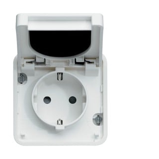 Cubyko IP55 2P+E Socket with Shutters Assembled an