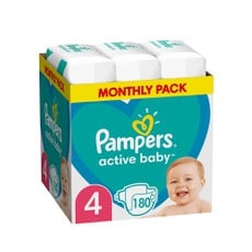 Pampers Active Baby MONTHLY PACK, Πάνες No4 (9-14k