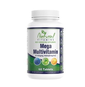 Natural Vitamins Mega Multivitamin, 60 Tabs