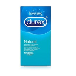 Durex Natural 12 Τεμ, Προφυλακτικά με ήπια λίπανση & νέα μοναδική ευκολοφόρετη φόρμα (easy-on) για να φοριούνται ευκολότερα & πιο άνετα