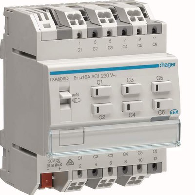 Knx Unit 6 Lighting Commands/ 3 Blinds 16Α C Load