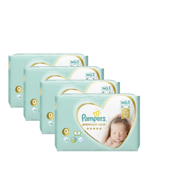 PAMPERS Βρεφικές Πάνες Premium Care No.0 0-3Kgr 120 Τεμάχια
